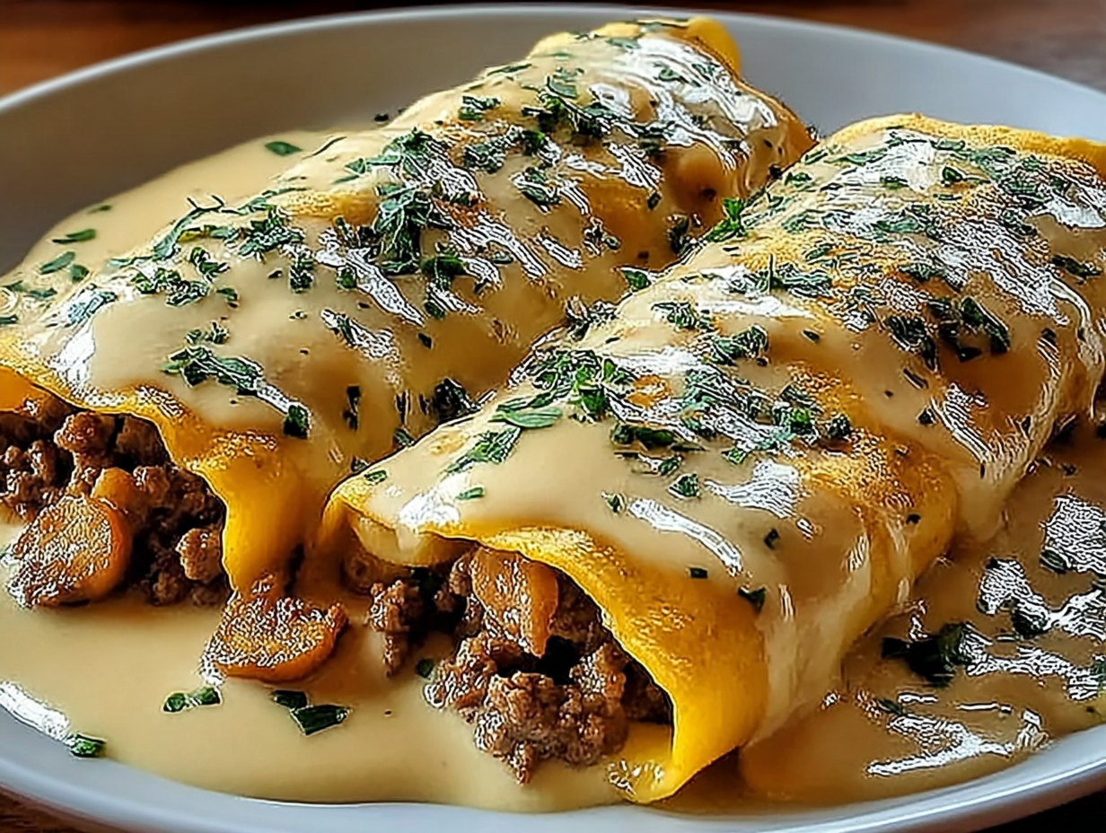 Breakfast Enchiladas with Sausage Gravy