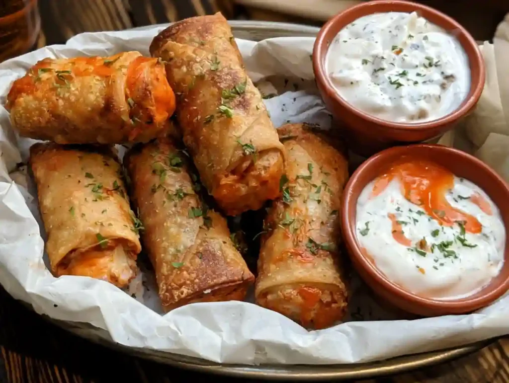 Buffalo Chicken Egg Rolls