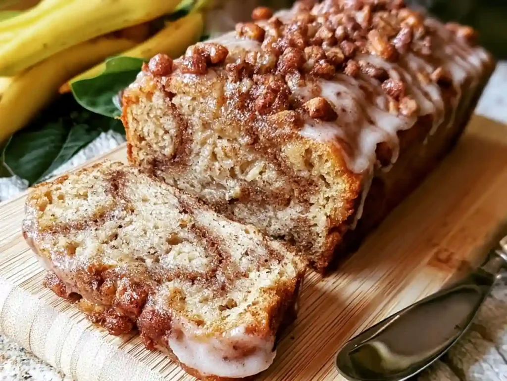 Cinnamon Roll Banana Bread