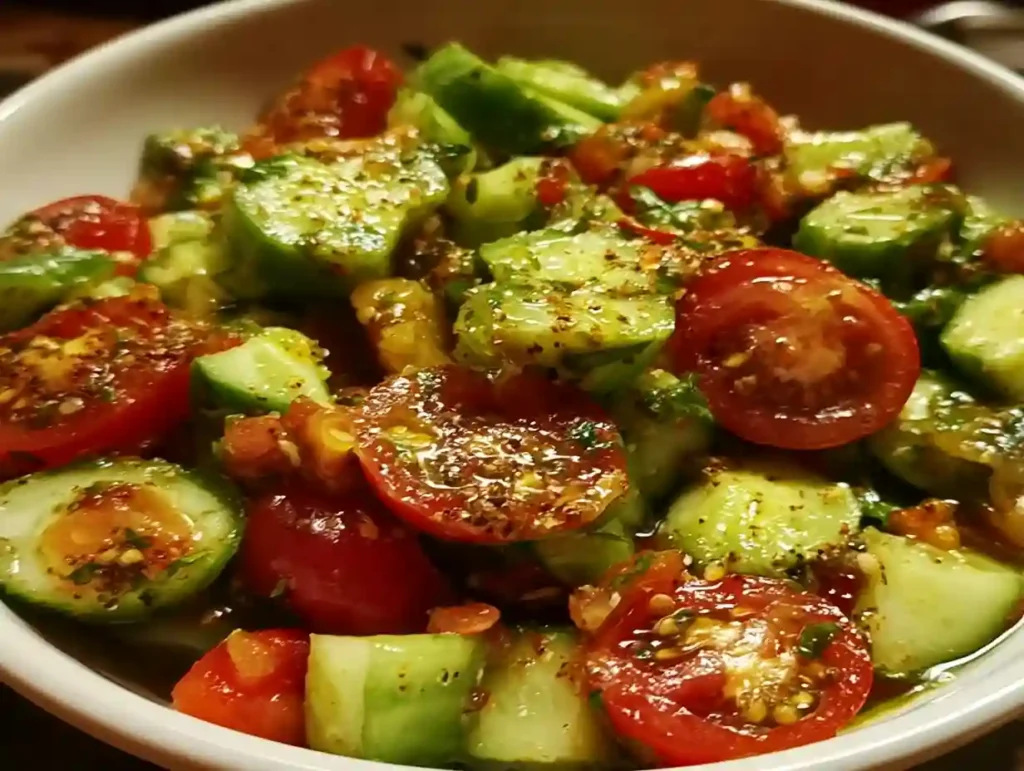 marinated cucumber tomato salad