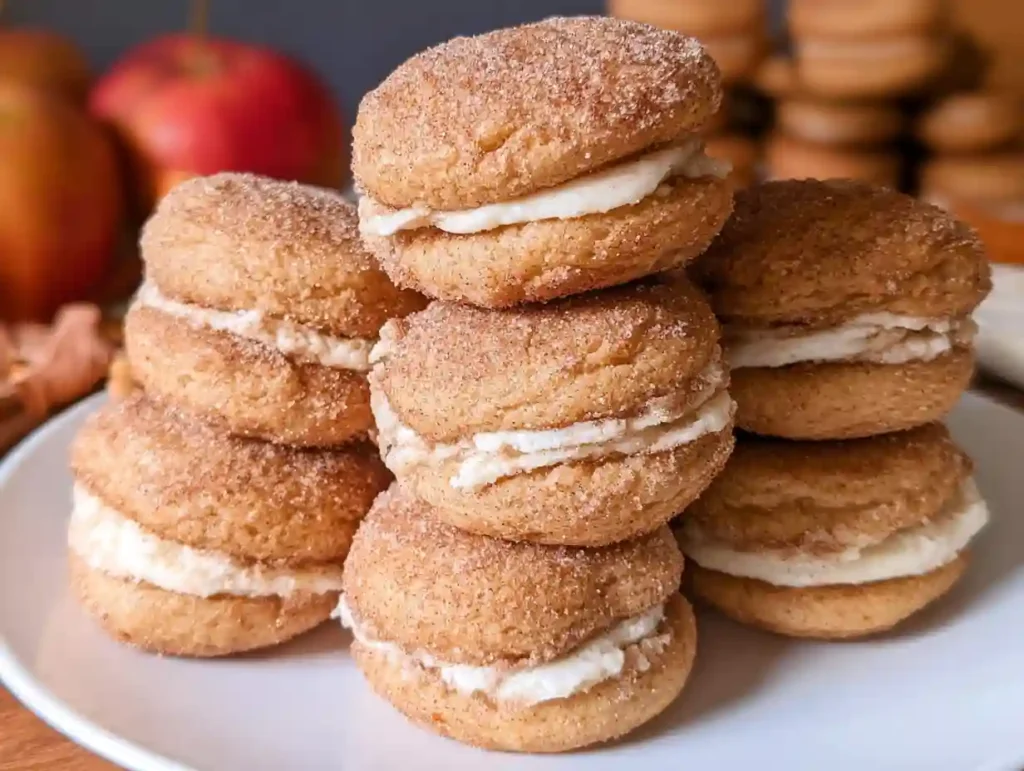 Apple Cider Whoopie Pies with Cinnamon Sugar Coating