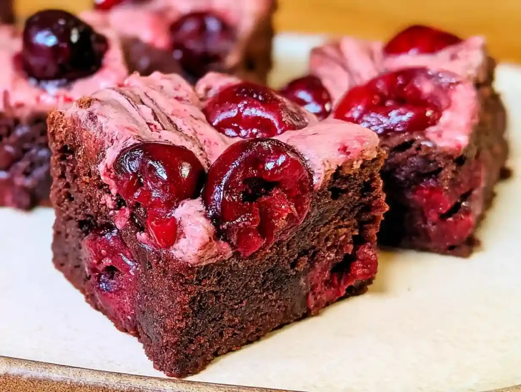 Chewy Chocolate Cherry Brownies
