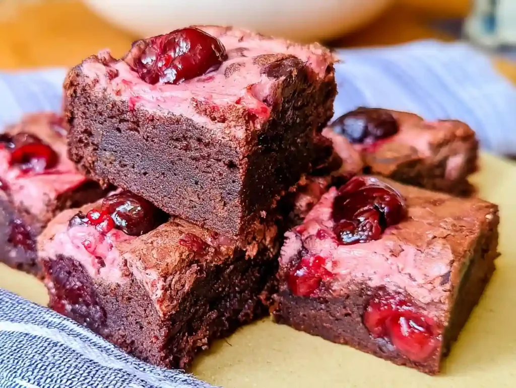 Chewy Chocolate Cherry Brownies