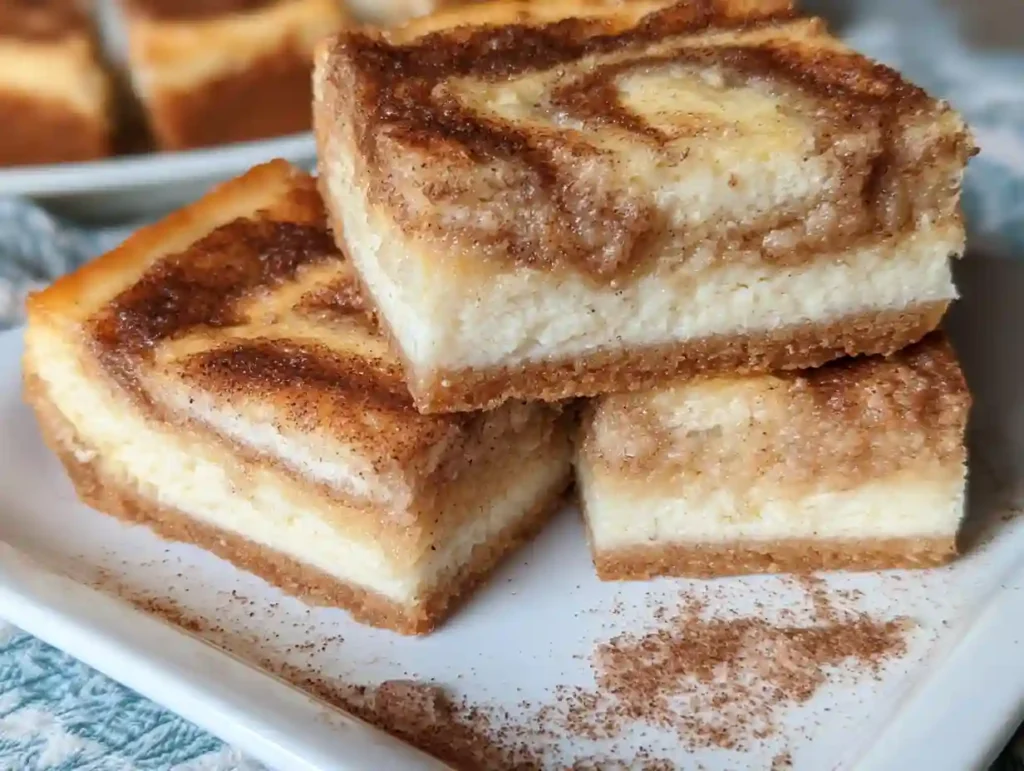 Classic Cinnamon Roll Cheesecake Bars