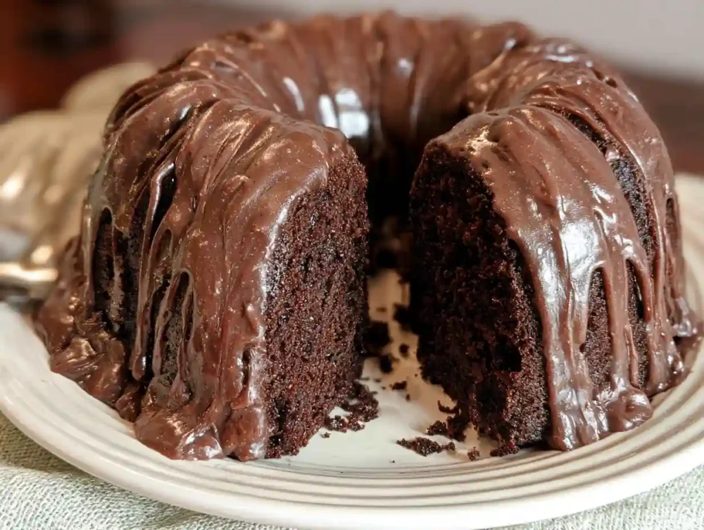 Glazed Chocolate Donut Bundt Cake