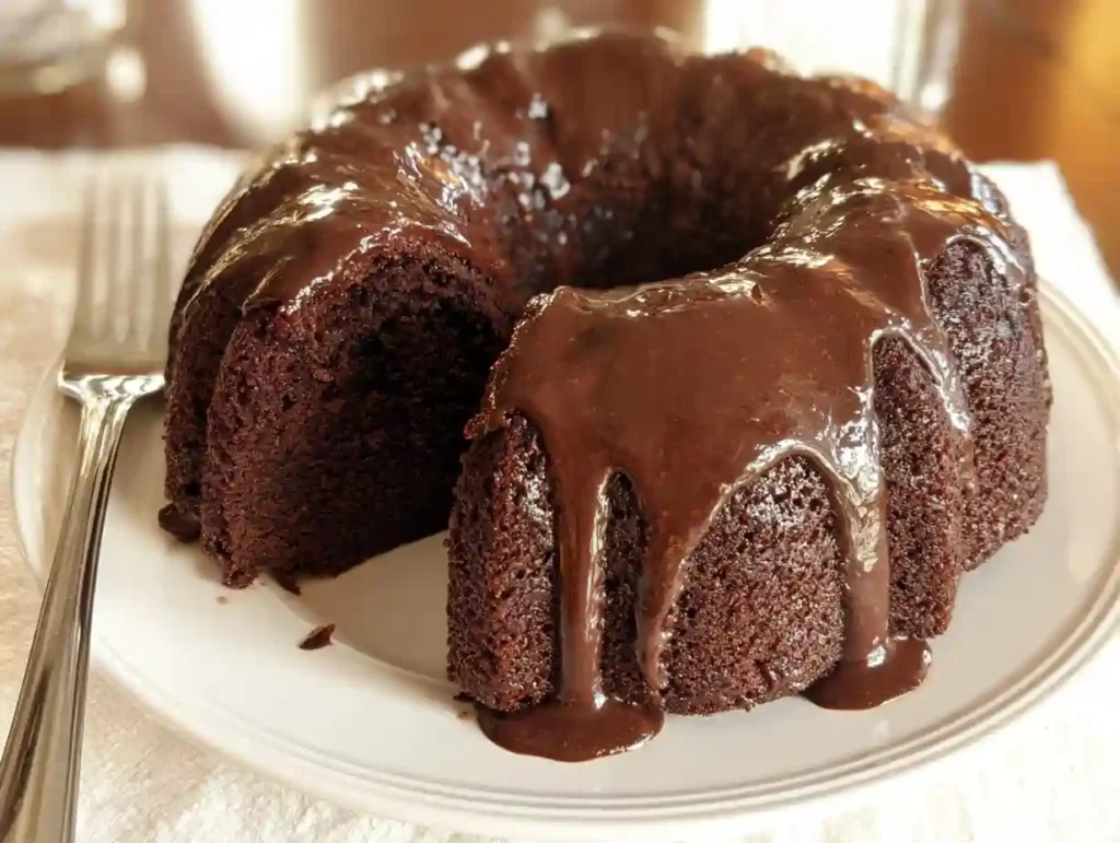 Glazed Chocolate Donut Bundt Cake