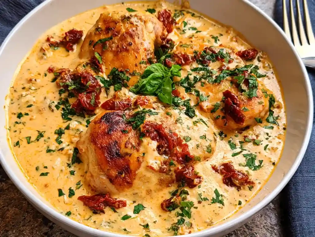 The Creamiest Chicken with Sun-Dried Tomatoes
