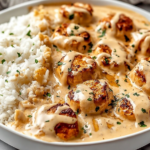 Creamy Smothered Chicken and Rice