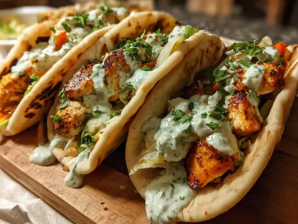 Easy Sheet Pan Chicken Pitas with Herby Ranch Recipe