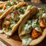 Easy Sheet Pan Chicken Pitas with Herby Ranch Recipe