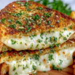 Garlic Bread Grilled Cheese | 15 min Lunch Idea