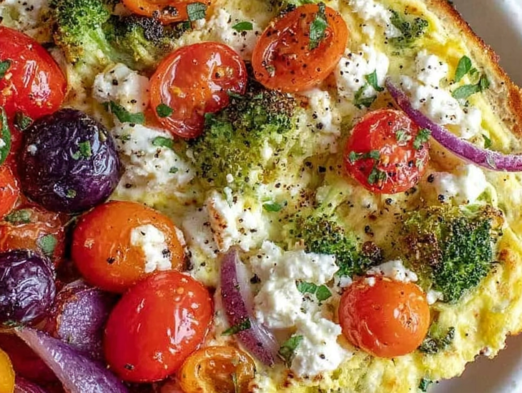 High-Protein Veggie Bake with Cottage Cheese