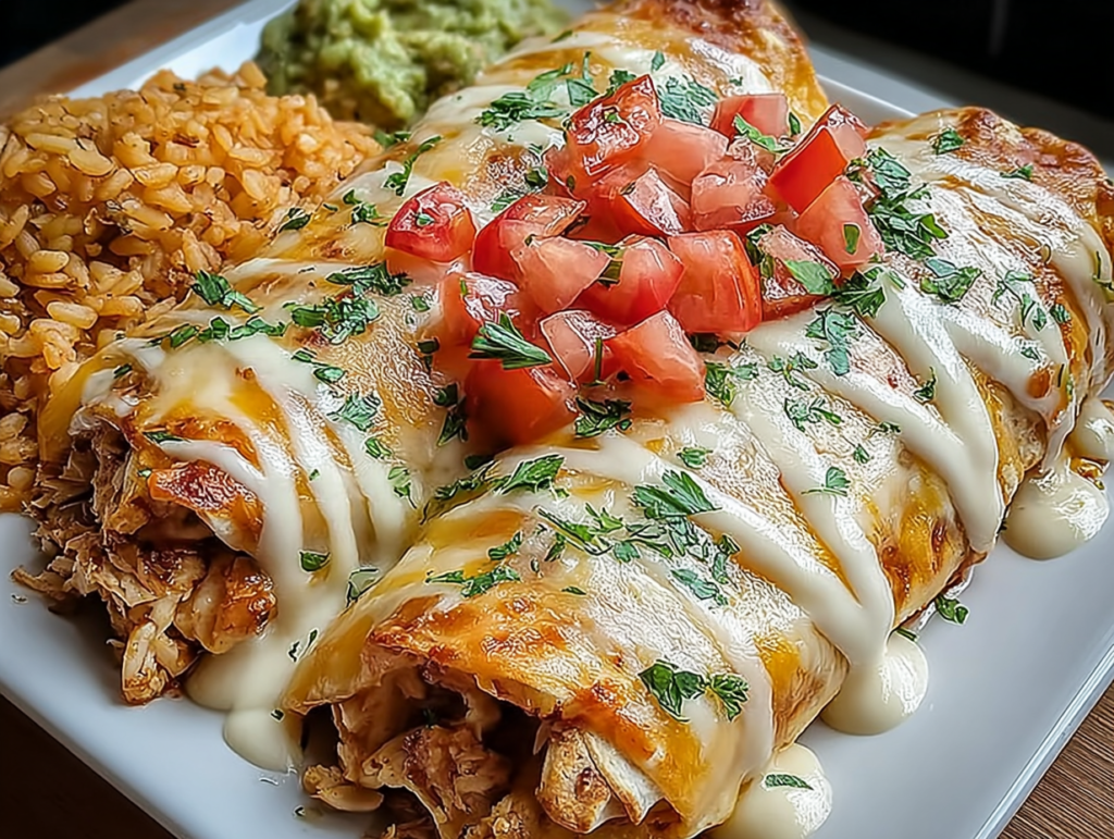 Indulgent Queso Chicken Enchiladas for Quick Weeknight Dinners