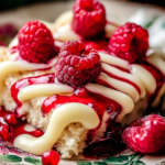 Raspberry Shortbread with White Chocolate Drizzle: A Sweet and Elegant Dessert