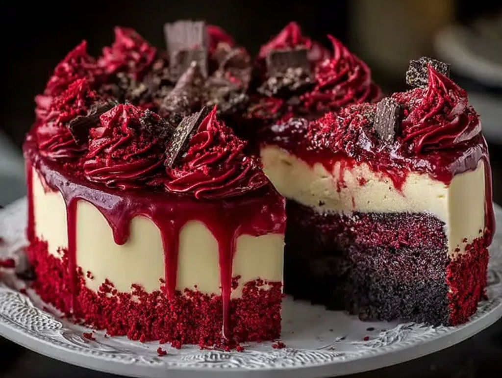 Red Velvet Cheesecake Layer Cake Recipe