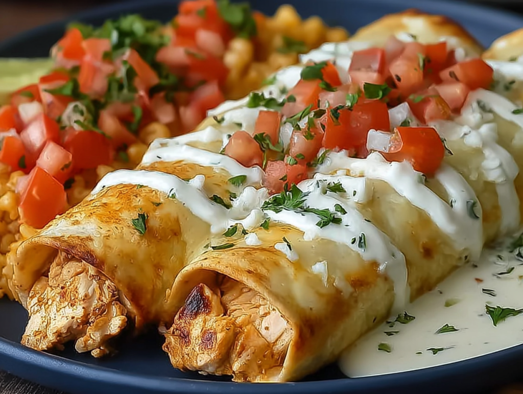 Baked Cream Cheese Chicken Taquitos