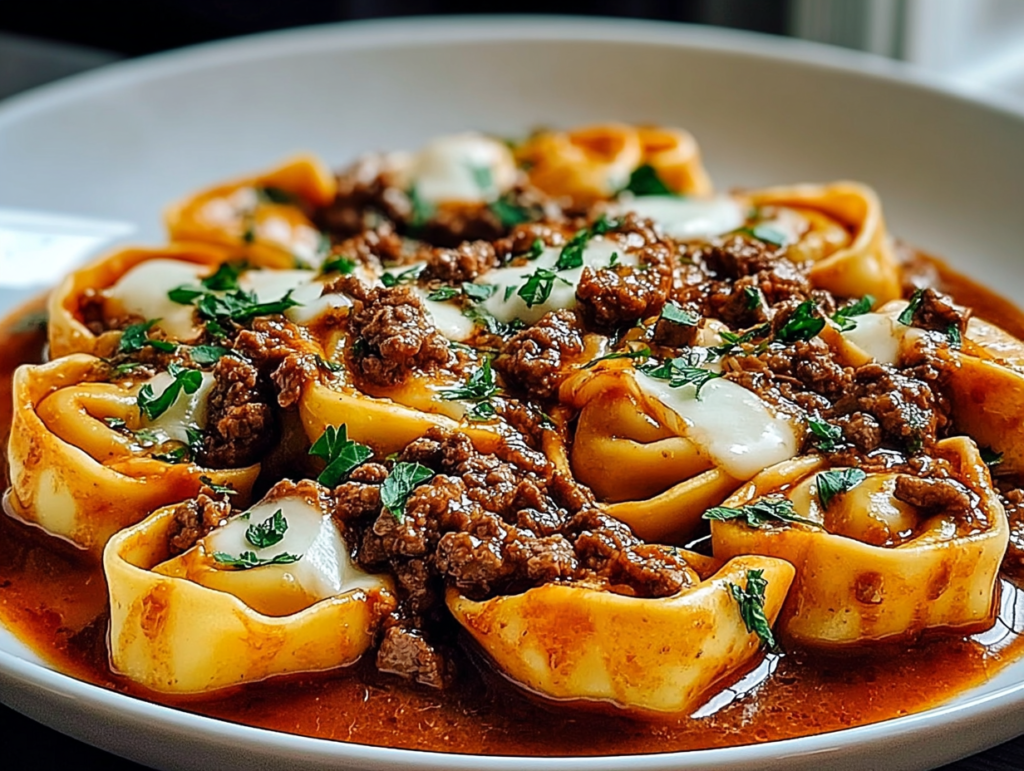 Beefy Tortellini Bake