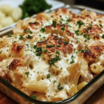 Chicken Alfredo Pasta Bake
