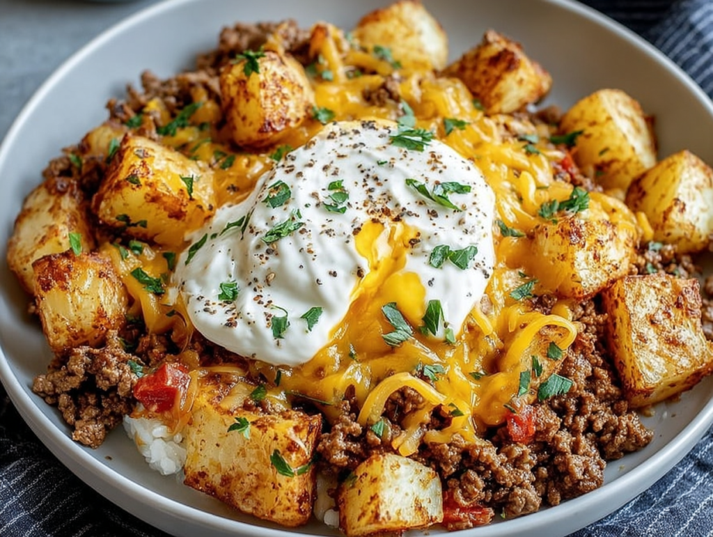 Ground Beef and Potatoes Casserole