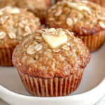 Moist Applesauce Oatmeal Muffins