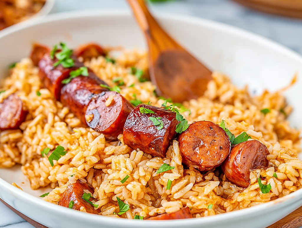 One Pot Smoked Sausage and Rice