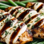 Balsamic Baked Chicken Breast with Mozzarella Cheese