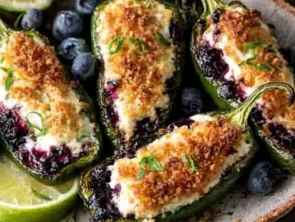 Blueberry Brie Jalapeño Poppers
