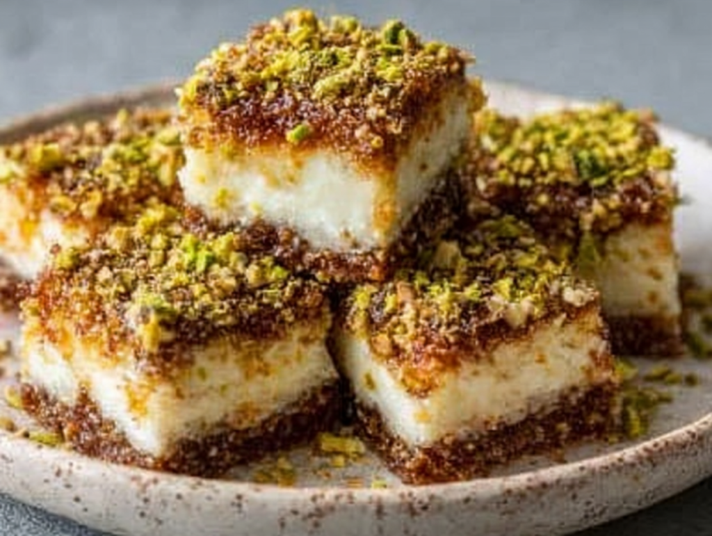 Greek Honey Pistachio Cheesecake Bars: Creamy Delight!