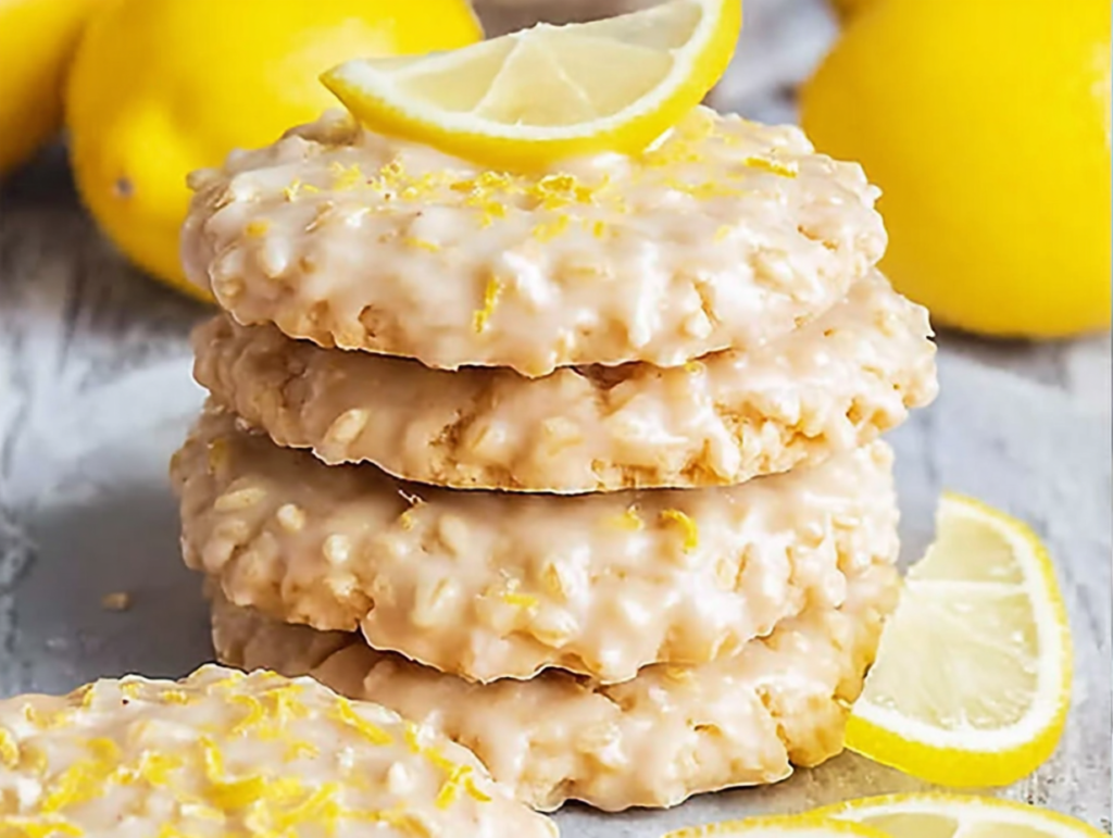 Lemon Oatmeal No-Bake Cookies