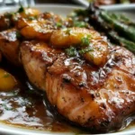 Bourbon Peach Roasted Salmon