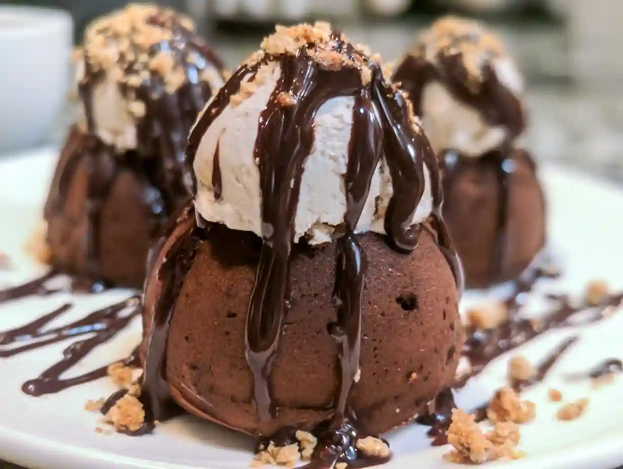 Brownie Ice Cream Bombes