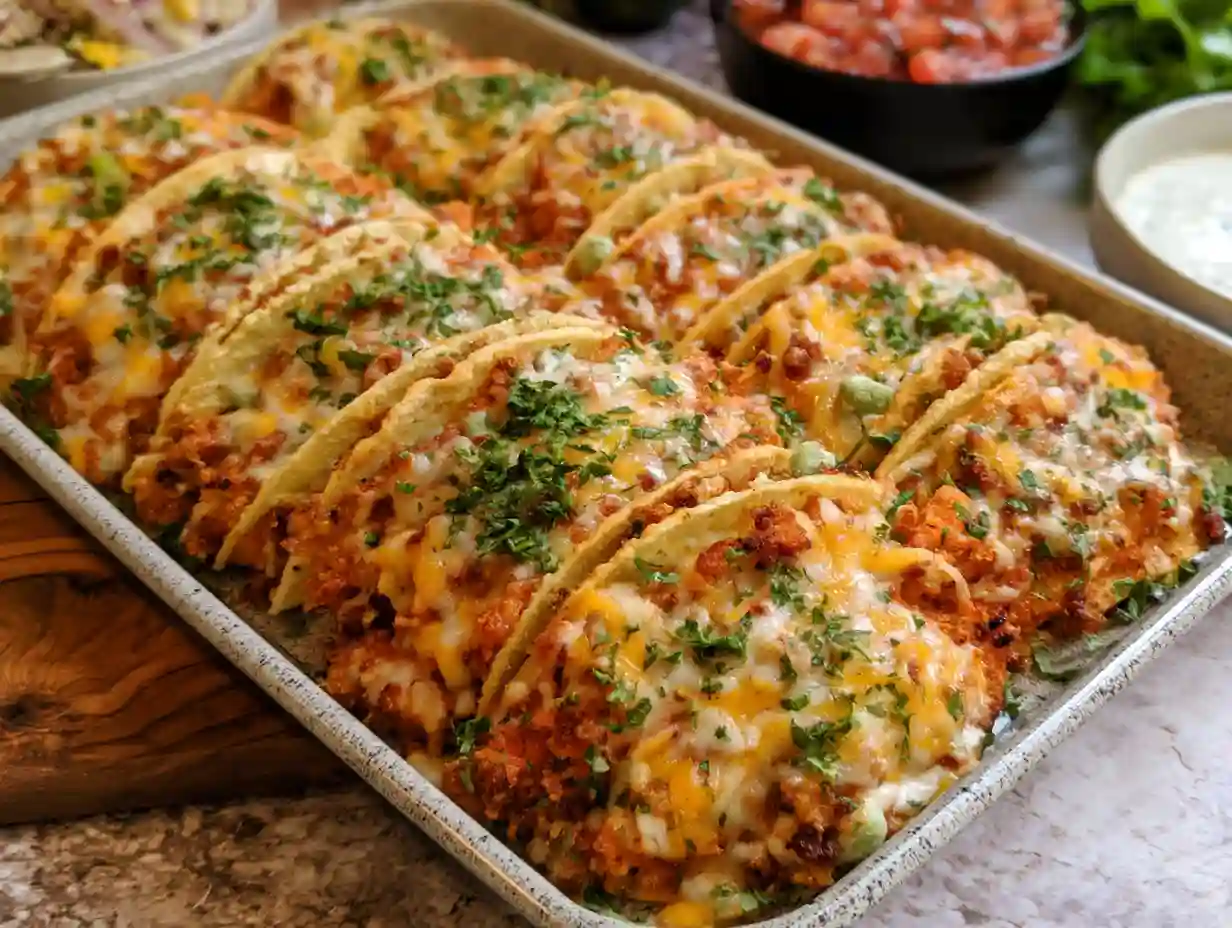 Cheesy Oven-Crispy Chicken Ranch Tacos