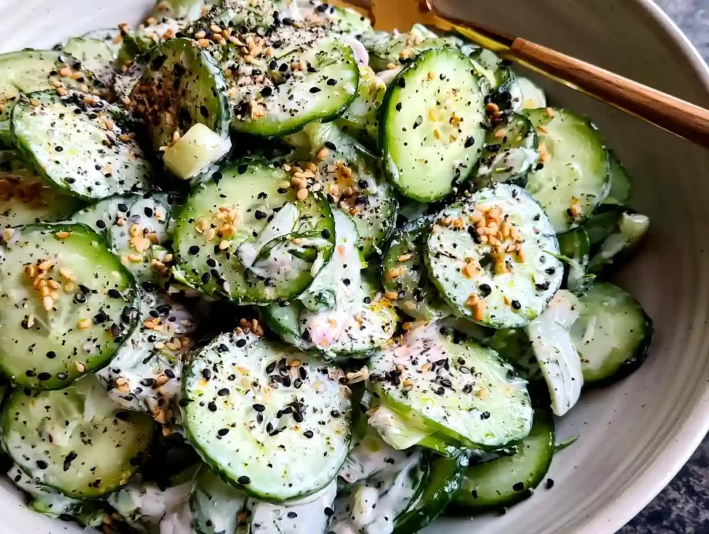 Cucumber Everything Bagel Salad