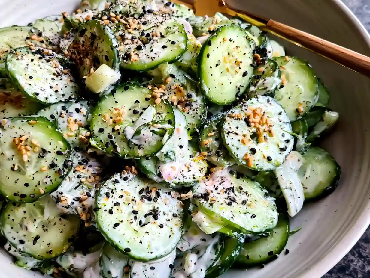 Cucumber Everything Bagel Salad
