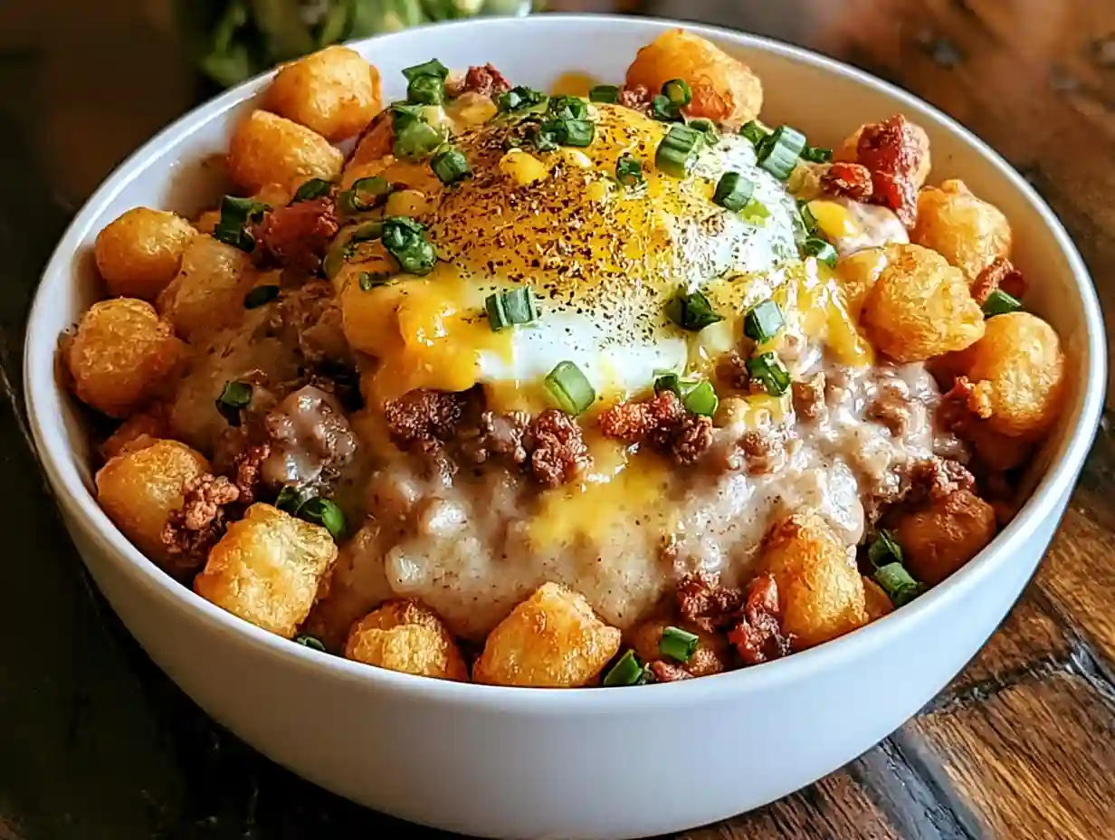 Homemade Tater Tot Breakfast Bowl