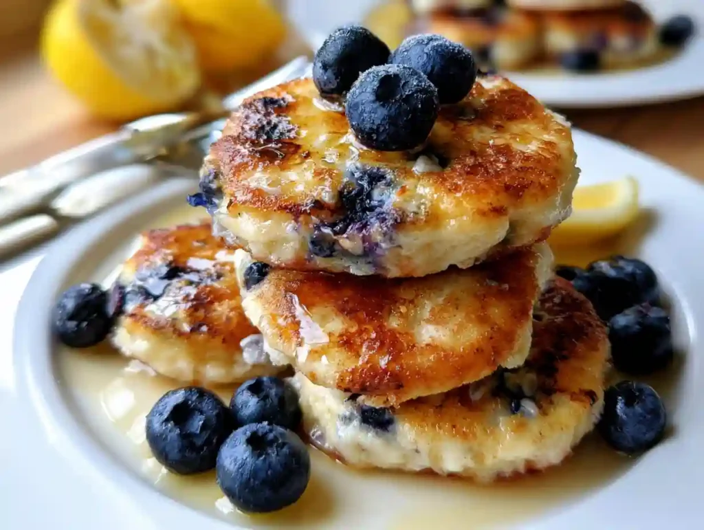 Lemon Blueberry Cottage Cheese Pancake Bites Recipe