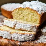 Powdered Sugar Doughnut Loaf Cake