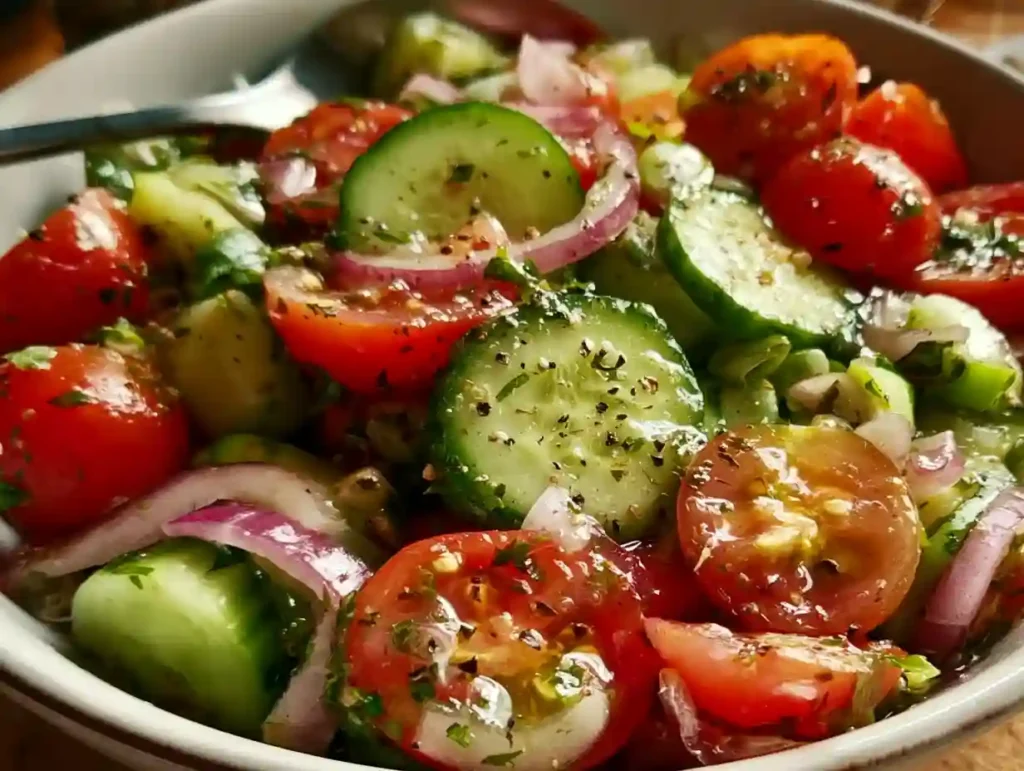 marinated cucumber tomato salad