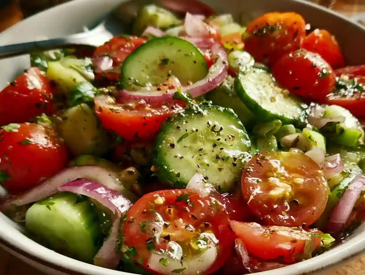 marinated cucumber tomato salad