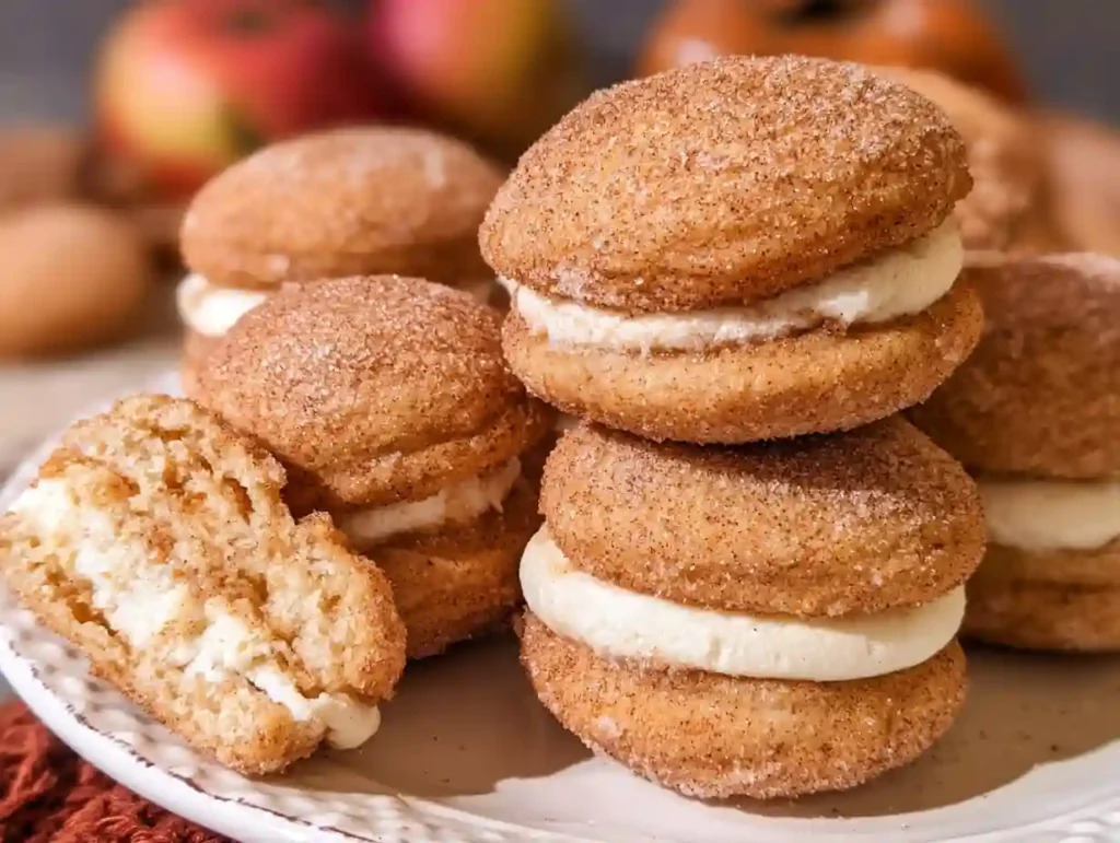 Apple Cider Whoopie Pies with Cinnamon Sugar Coating