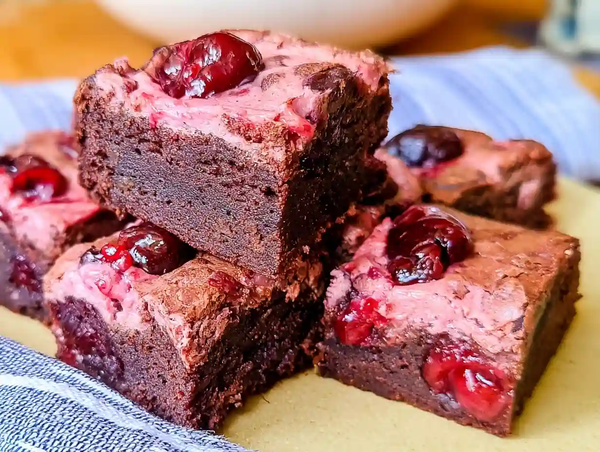 Chewy Chocolate Cherry Brownies