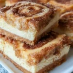 Classic Cinnamon Roll Cheesecake Bars