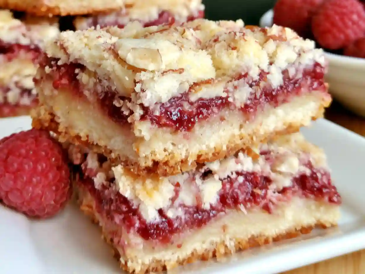 Raspberry Almond Bars
