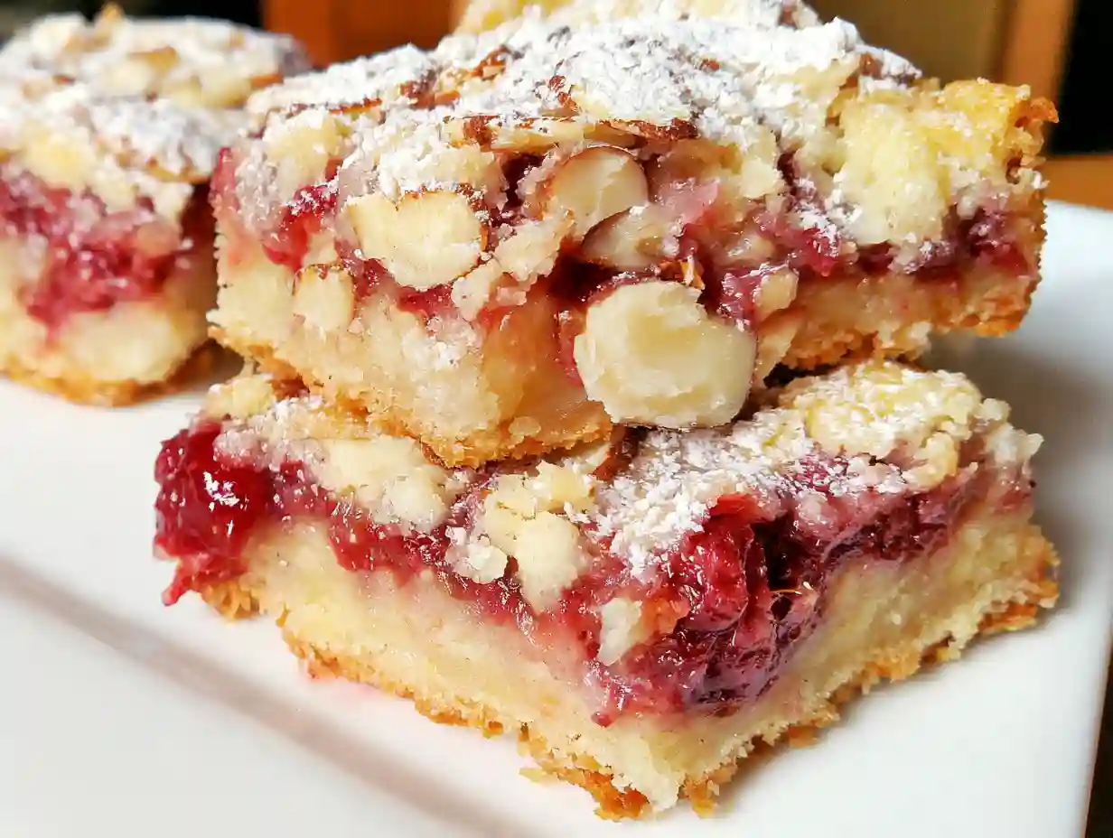 Raspberry Almond Bars